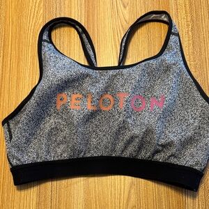 Peloton Black and Gray Sports Bra